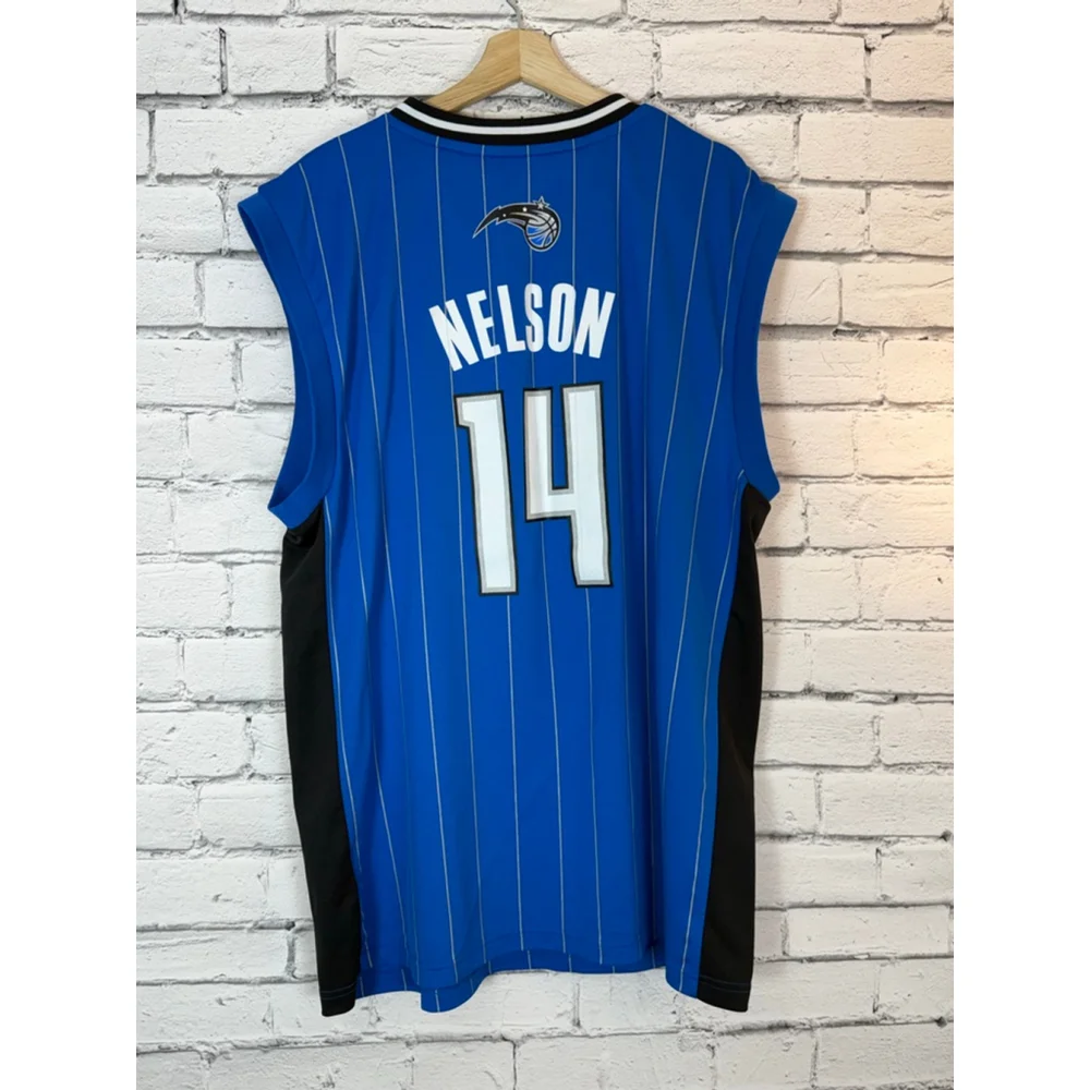 Men's Adidas Orlando Magic Nelson # 14 Jersey size XL Blue Black Tank Top